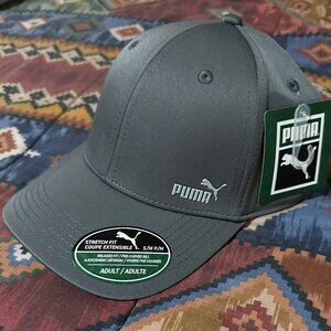 NWT Puma Mens Force 2.0 Stretch Fit Cap - Grey